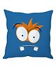 Stybuzz Eyes And Mouth Cushion Cover - Blue