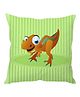 Stybuzz Dinosaur Cartoon Cushion Cover - Green And Brown