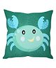 Stybuzz Crab Cartoon Cushion Cover - Green And Blue