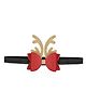 Aye Candy Christmas Theme Reindeer Bow Headband - Red