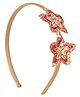Aye Candy Christmas Theme Star Glitter Finish Hair Band -Red & Gold