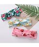 Babyhug Free Size Headbands With Bow Detailing Strawberry & Banana Print Pack of 3- Multicolor