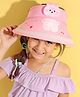 Babyhug Free Size Bucket Hat Bunny Applique - Pink