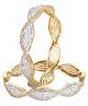 YouBella White Golden American Diamond Gold Plated Jewellery Bangles Size 2.8 - 30 g
