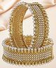 YouBella Stylish Traditional Jewellery Gold Plated and Pearl Bangle Set for Women Golden