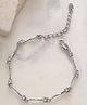 YouBella Women Silver Plated Stone Studded Link Bracelet - 30 g