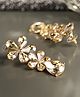 YouBella Gold Plated Stone Studded Floral Drop Earrings - 25 g