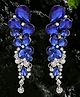 YouBella Fashion Jewellery Stylish Crystal Fancy Party Wear Earrings Blue - 26 g