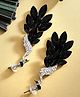 YouBella Jewellery Valentine Collection AAA Swiss Zircon Peacock Earings Fashion Fancy Party Wear Earrings Black - 26 g