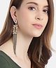YouBella Crystal Tassel Handmade Earrings Brown - 27 g