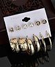 YouBella Jewellery Celebrity Inspired Gold Plated Earrings Golden Pack of 6 - 55 g