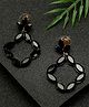 YouBella Black Contemporary Drop Earrings - 35 g