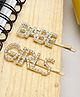 YouBella Crystal Combo of 2 Hair Pin - Golden
