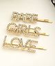 YouBella Crystal Combo of 3 Hair Pin - Golden