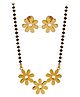 YouBella Jewellery Celebrity Inspired Gold Plated Managalsutra Pendant With Chain & Earrings (YBMS_11202), Medium