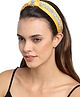 YouBella Crystal Studded Knot Shape Hair Band  - Yellow