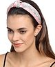 YouBella Crystal Studded Knot Shape Hair Band - Pink