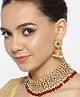 YouBella Latest Traditional Stylish Jewellery Gold Plated Jewellery Set for Women (Red)
