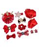 YouBella Hair Clips & Bands Pack of 10 - Red