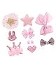 YouBella Hair Clips & Rubber Bands Pack of 10 - Pink