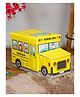 Hosta Homes Pvc Cartoon Printed Multipurpose Storage School Bus - Yellow