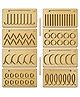 Mini Leaves Patterns Practice Writing Wooden Tracing Boards  Double-Sided- 4 Pieces