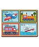 Mini Leaves Four 4 Piece Vehicle Wooden Puzzle - 16 Pieces