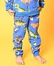 Anthrilo Seamless Dinosaurs Printed Joggers - Blue