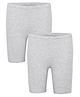 Charm n Cherish Pack Of 2 Solid Cycling Shorts - Grey