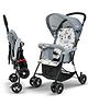 Baybee Tiny Baby Stroller Pram for Baby, Foldable Baby Trolley with 2-Position Adjustable, 3 Point Safety Belt, Baby Pram Stroller for Kids with Canopy & Parent Handle - Grey