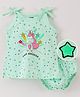 Cucumber Sinker Sleeveless Slip & Bloomer Set Unicorn Print - Green