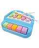 VGRASSP 5 Keys 2 in 1 Xylophone and Piano Toy with Colorful Keys for Toddlers and Kids - Blue