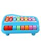 VGRASSP 2 in 1 Piano Xylophone Musical Instrument with 8 Key Scales with Music Cards Songbook - Blue