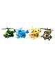 New Pinch Mini Helicopters Friction Powered toy  for Kids,  pack of 4  (Color May Vary)