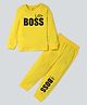 Be Awara Full Sleeves Little Boss Tee With Coordinating Track Pant - Yellow