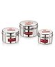 HAZEL Stainless Steel Mini Containers Heavy Gauge Premium Airtight Dabbi Dabba Pack of  3 - Silver