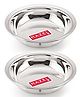 HAZEL Stainless Steel Plate Set Small Dish For Snacks Breakfast Silver - Pack of 2