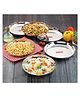 HAZEL Steel Plates Plates Set Steel For Dinner Silver - Pack of 6