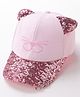Babyhug Baseball Sequine Design Cap Red - Circumference 51 cm
