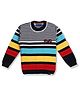 KNITCO Full Sleeves Stripes Color Blocked Regular Fit Sweater - Red Yellow Blue
