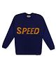 KNITCO Full Sleeves Speed Knit Regular Fit Sweater - Navy Blue & Yellow