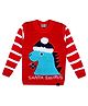 KNITCO Full Sleeves Santa Saurus Printed  Sweater - Red