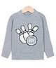 KNITCO Full Sleeves Bowling Pins & Balls Graphic Knit Regular Fit Sweater - Grey & White
