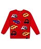 KNITCO Full Sleeves Cars Printed  Sweater - Red