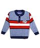 KNITCO Full Sleeves Sriped And Sailor Moon Patch Detail  Sweater - Blue