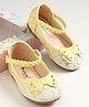 Cute Walk by Babyhug Velcro Closure Bellies With Bow Applique- Yellow