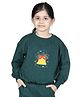 Aww Hunnie Full Sleeves Christmas Them Bell Printed Sweatshirt - Green