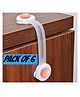 Boxot Impex Baby Safety Adjustable Drawer Cabinet Locks Straps Pack of 6 - White