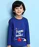 NUSYL Full Sleeves Fishing For Trouble & Shark Printed Tee - Royal Blue
