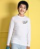 NUSYL Full Sleeves Go Printed T Shirt - White